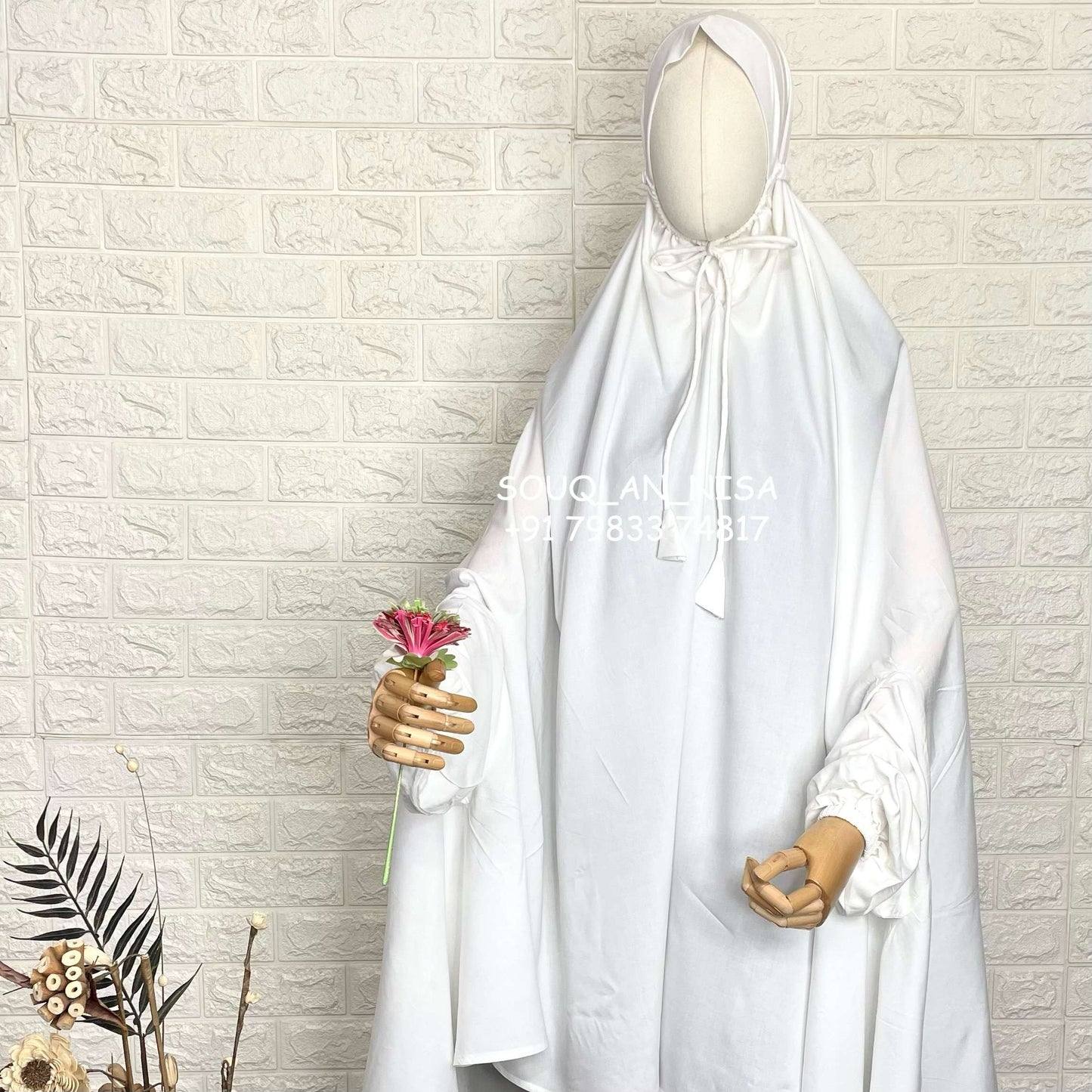 Solid White Khimar