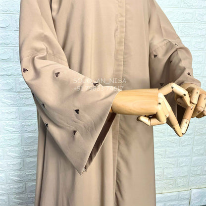 Beige Qalb Abaya