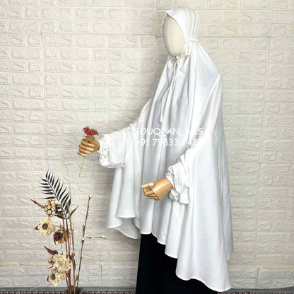 Solid White Khimar