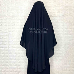 Black Round Khimar