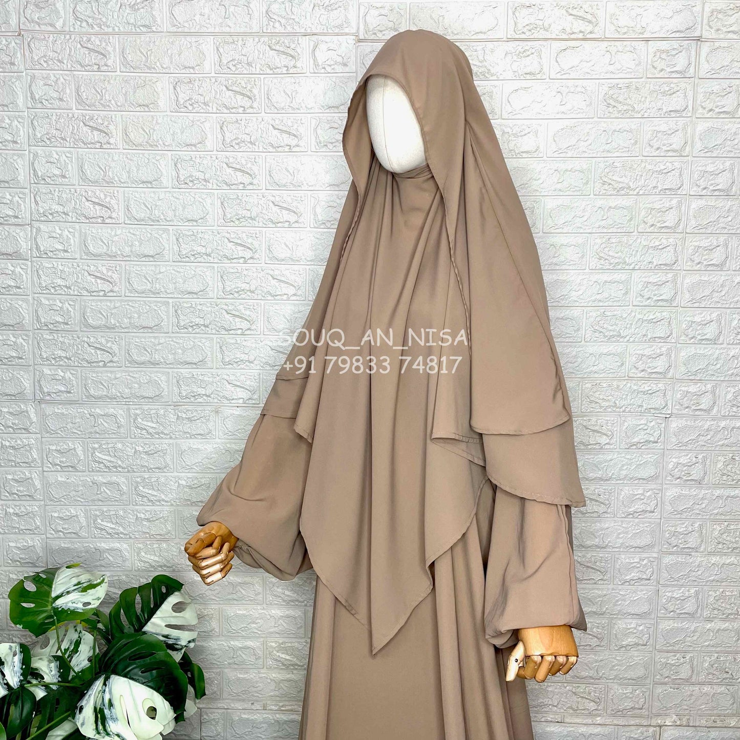 Beige Flap Khimar