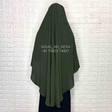 Olive Round Khimar