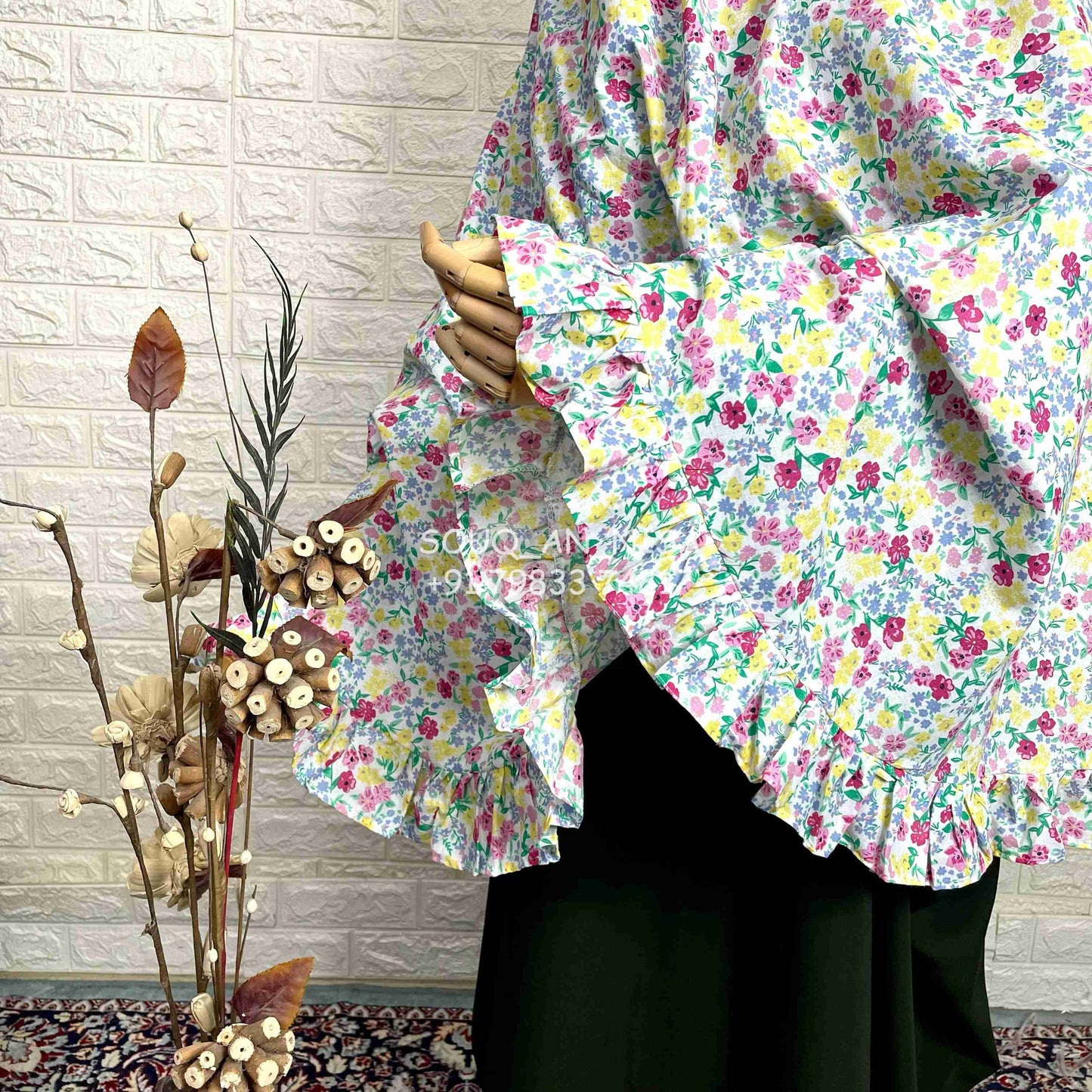 Pure Cotton Ruffle Khimar