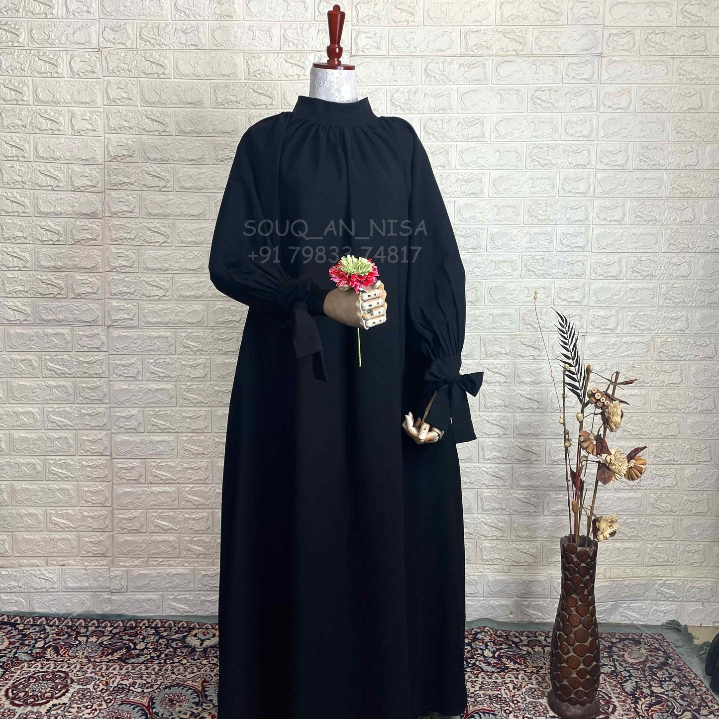 Ribbon Sleeves Abaya