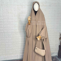 Beige Irani Chadar With Sleeves