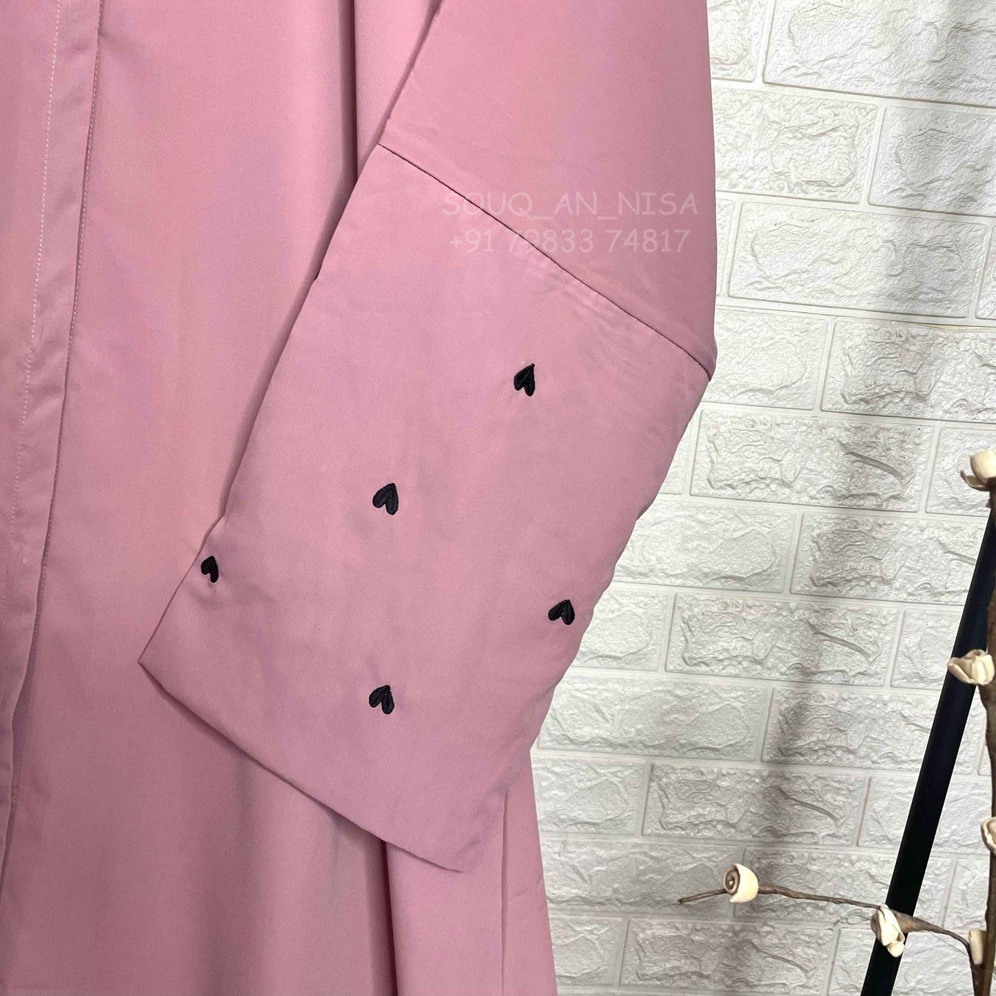 Pastel Pink Qalb Abaya