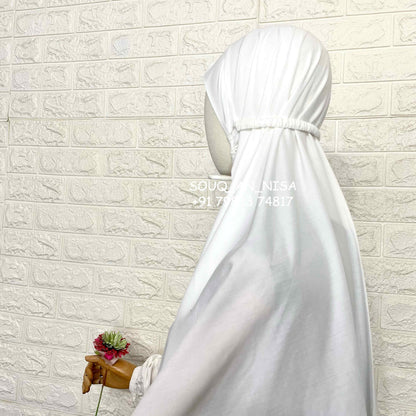 Solid White Khimar