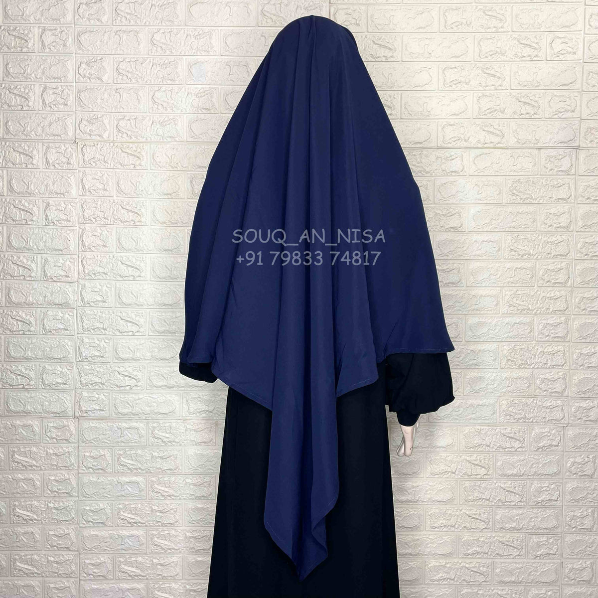 Navy Blue Diamond Khimar