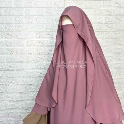 Pastel Pink Flap Khimar