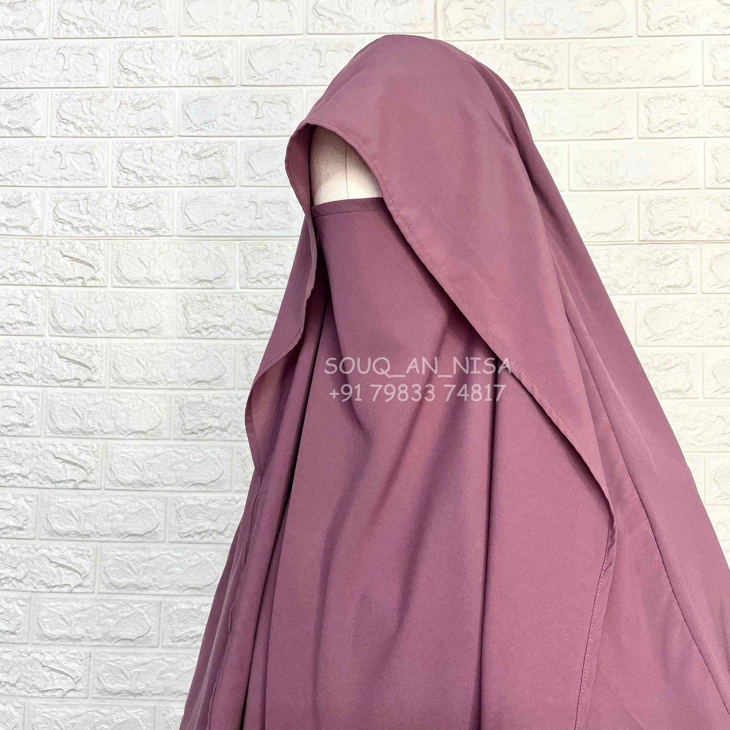 Dusty Mauve Flap Khimar