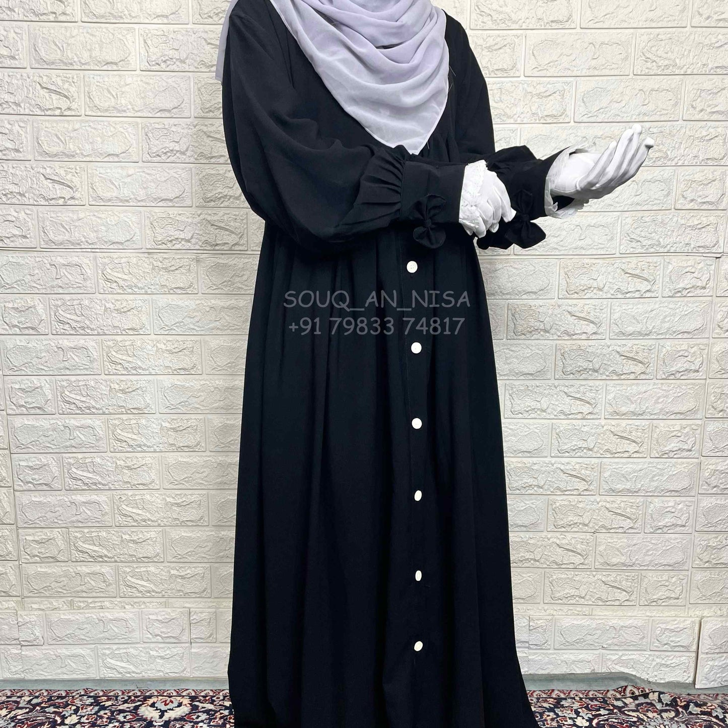 Black Princess Frill Abaya