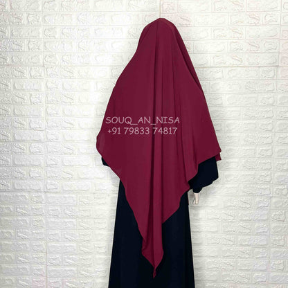 Maroon Diamond Khimar