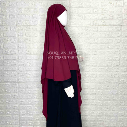 Maroon Diamond Khimar