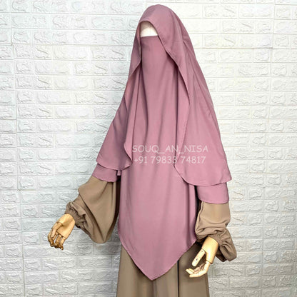 Pastel Pink Flap Khimar