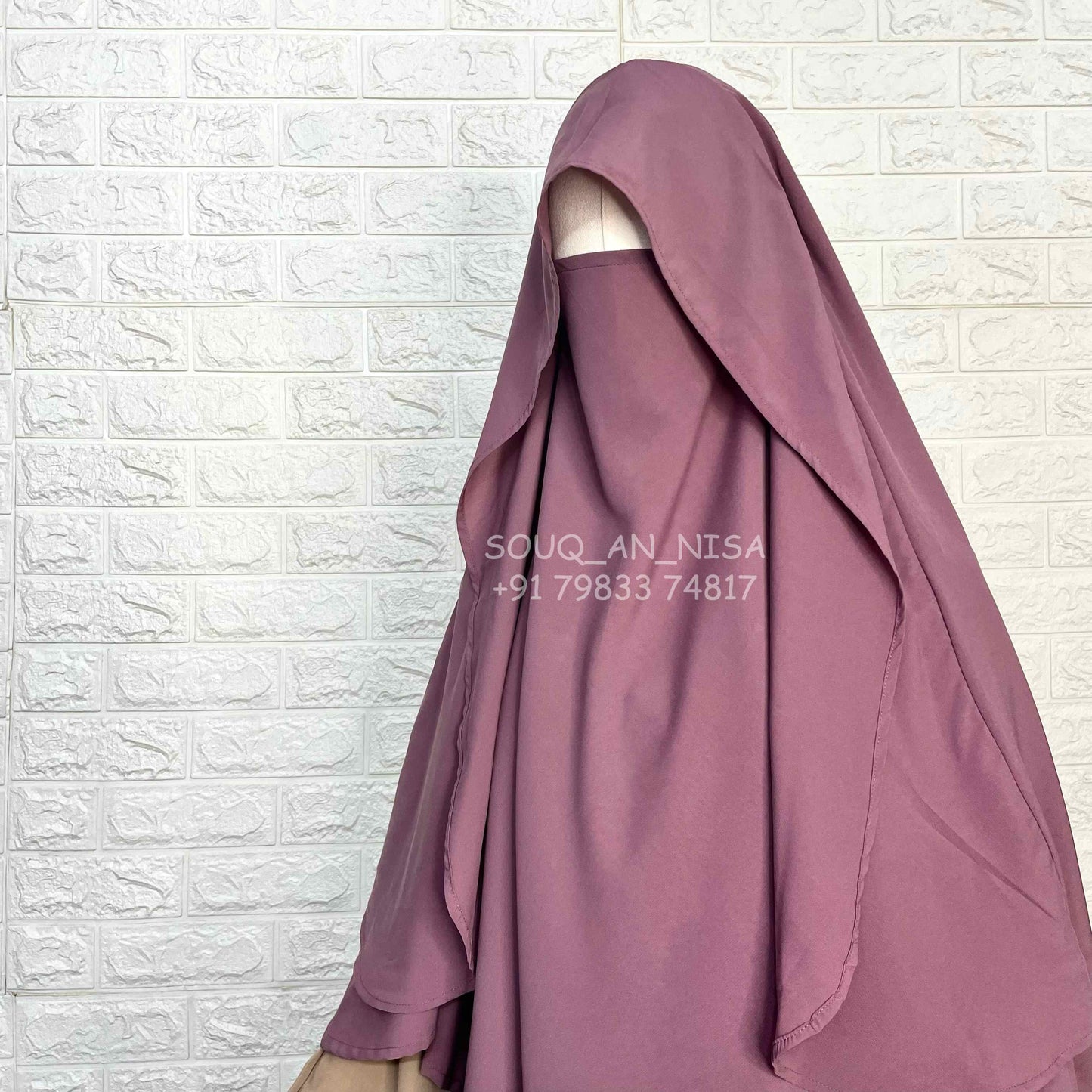 Dusty Mauve Flap Khimar