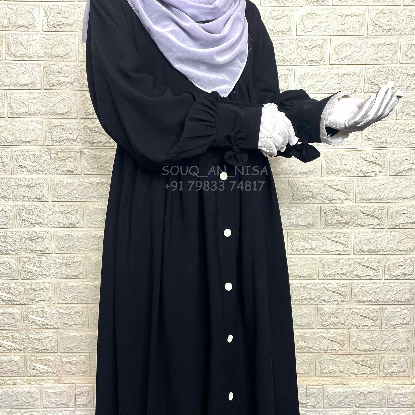 Black Princess Frill Abaya