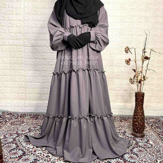 Ruffle Flares Abaya