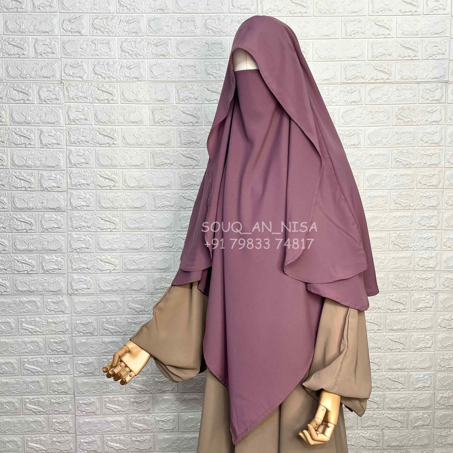 Dusty Mauve Flap Khimar