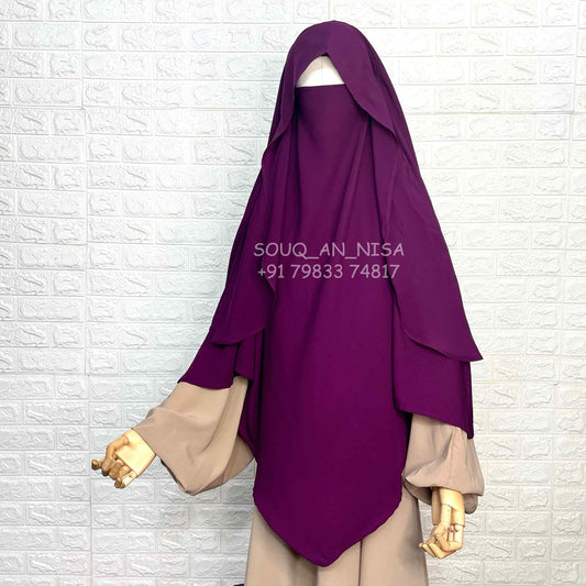 Plum Flap Khimar