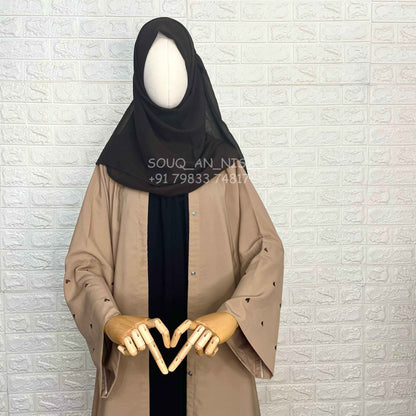 Beige Qalb Abaya