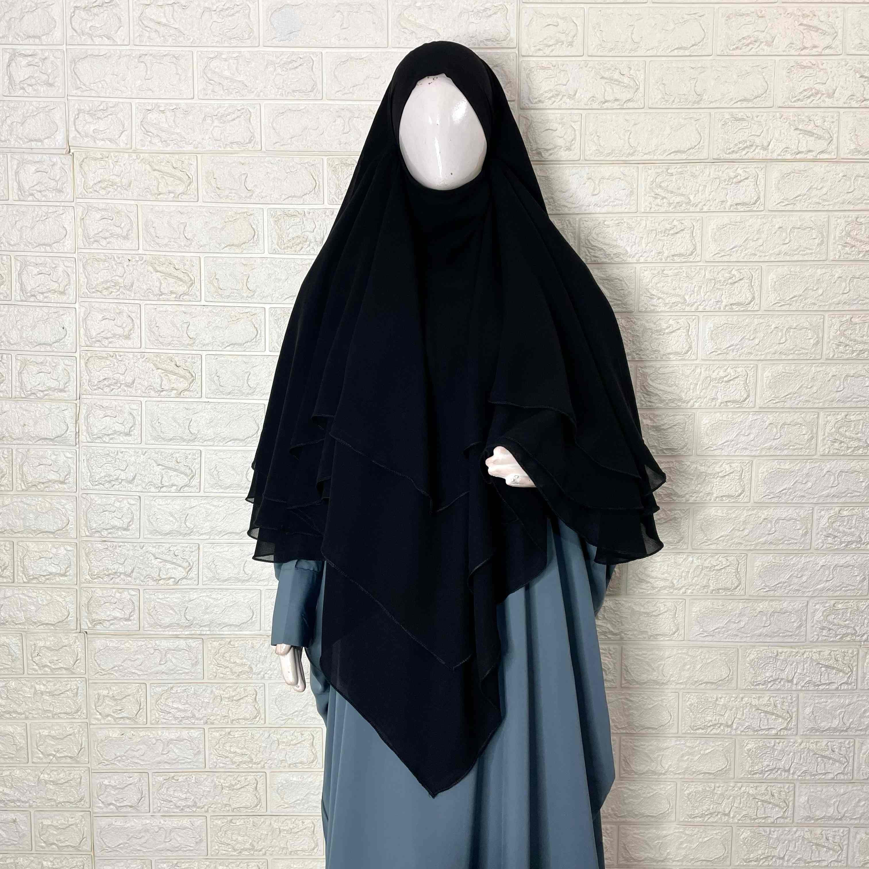 Kaftan Abaya With Three Layers Khimar Set – Souq an nisa