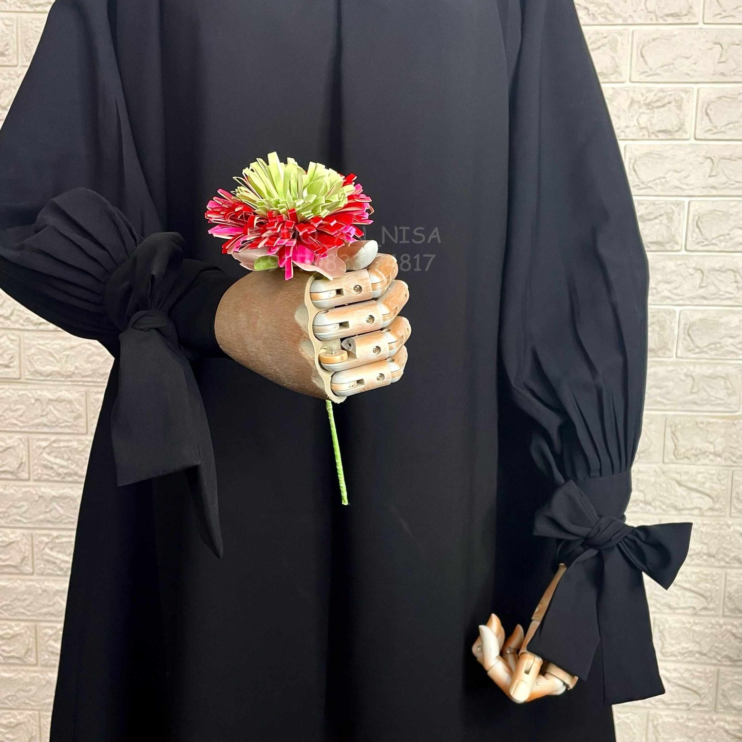 Ribbon Sleeves Abaya