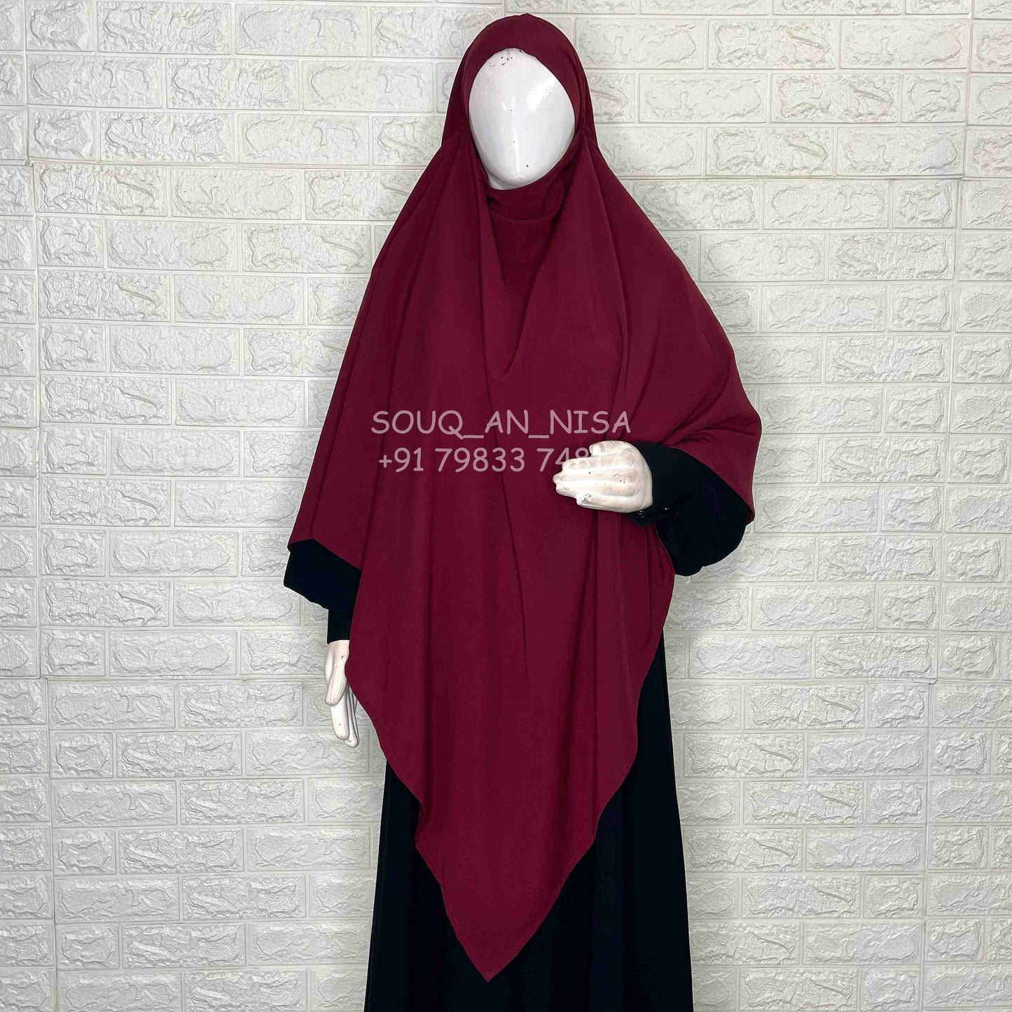 Maroon Diamond Khimar