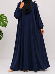 Navy Blue IQRA String Abaya
