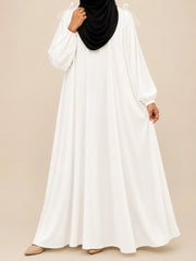 White IQRA String Abaya