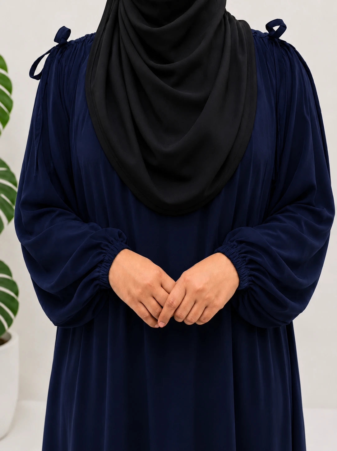 Navy Blue IQRA String Abaya