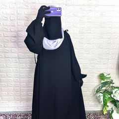Black IQRA String Abaya