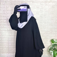 Black IQRA String Abaya