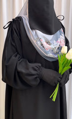 Black IQRA String Abaya