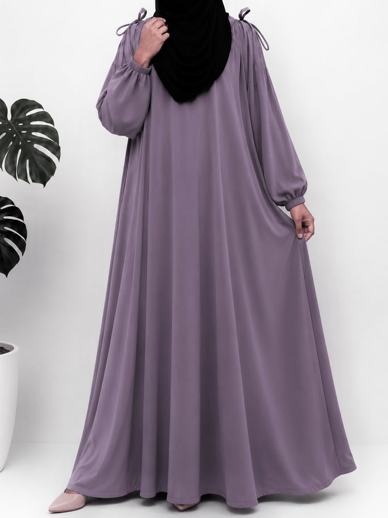 Lavender IQRA String Abaya
