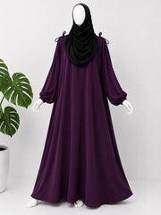 Plum Iqra String Abaya
