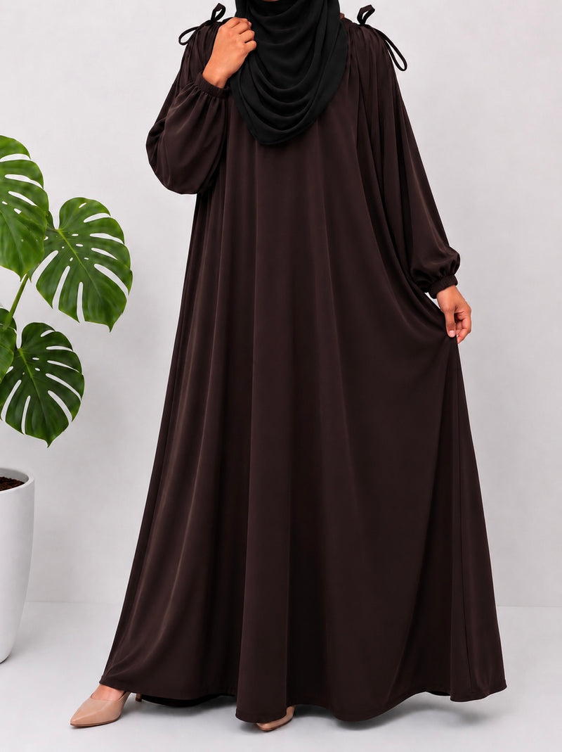 Brown IQRA String Abaya