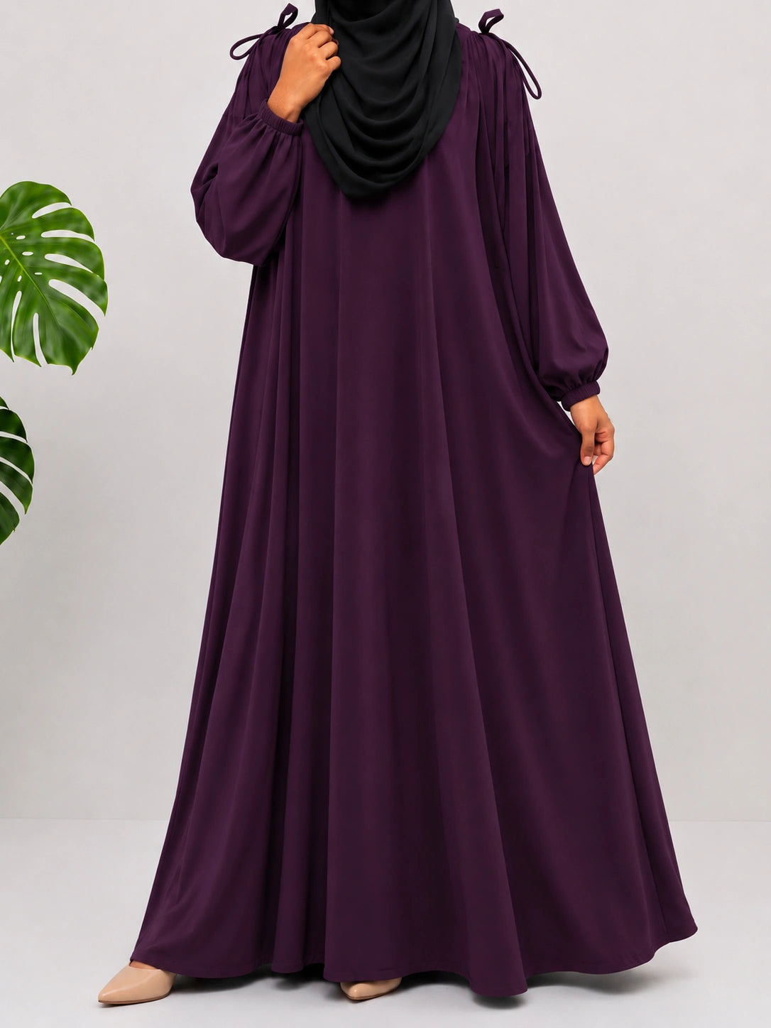 Plum Iqra String Abaya