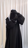 Black IQRA String Abaya