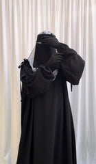Black IQRA String Abaya