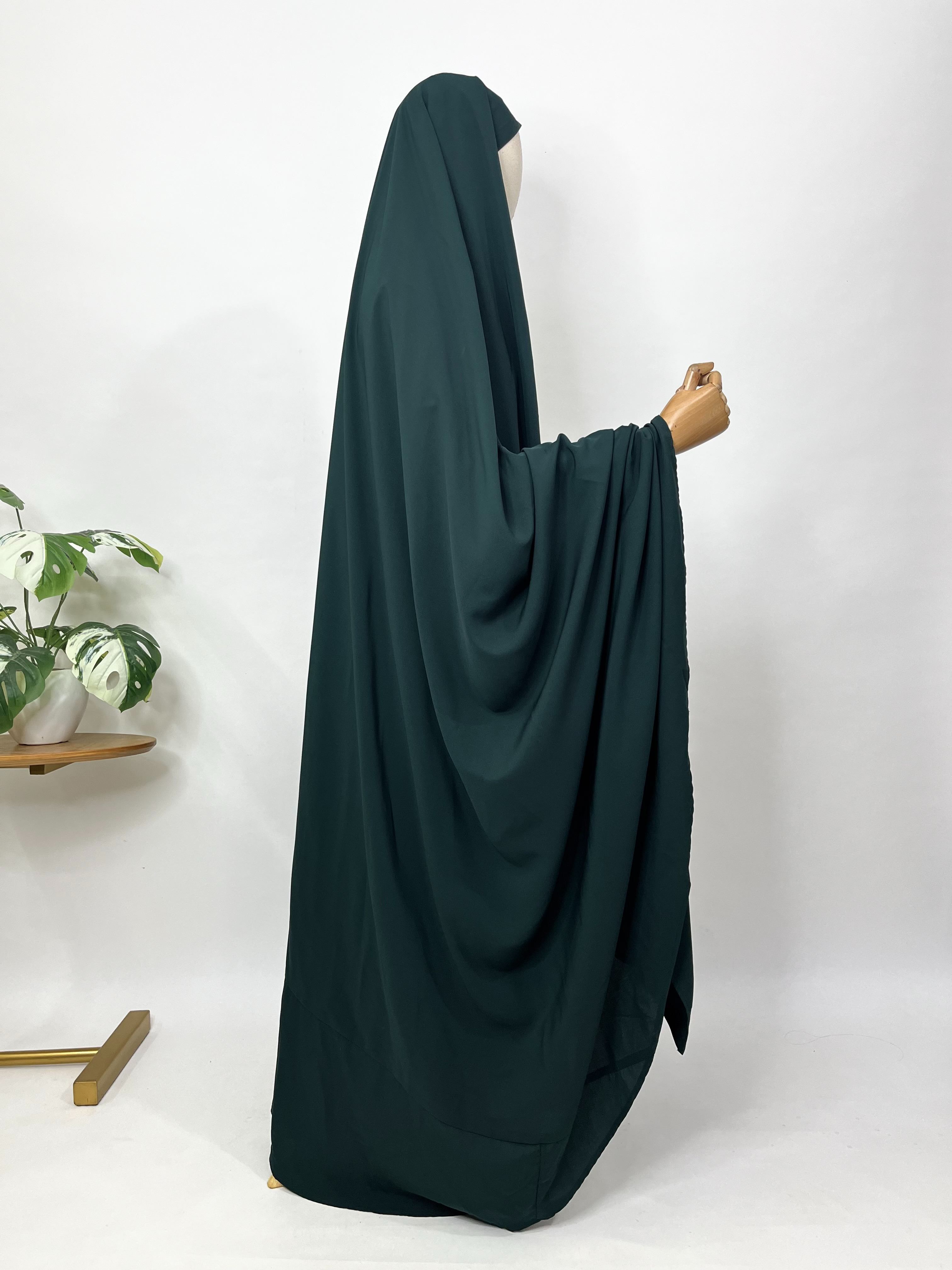Hunter Green Irani Chadar Without Sleeves