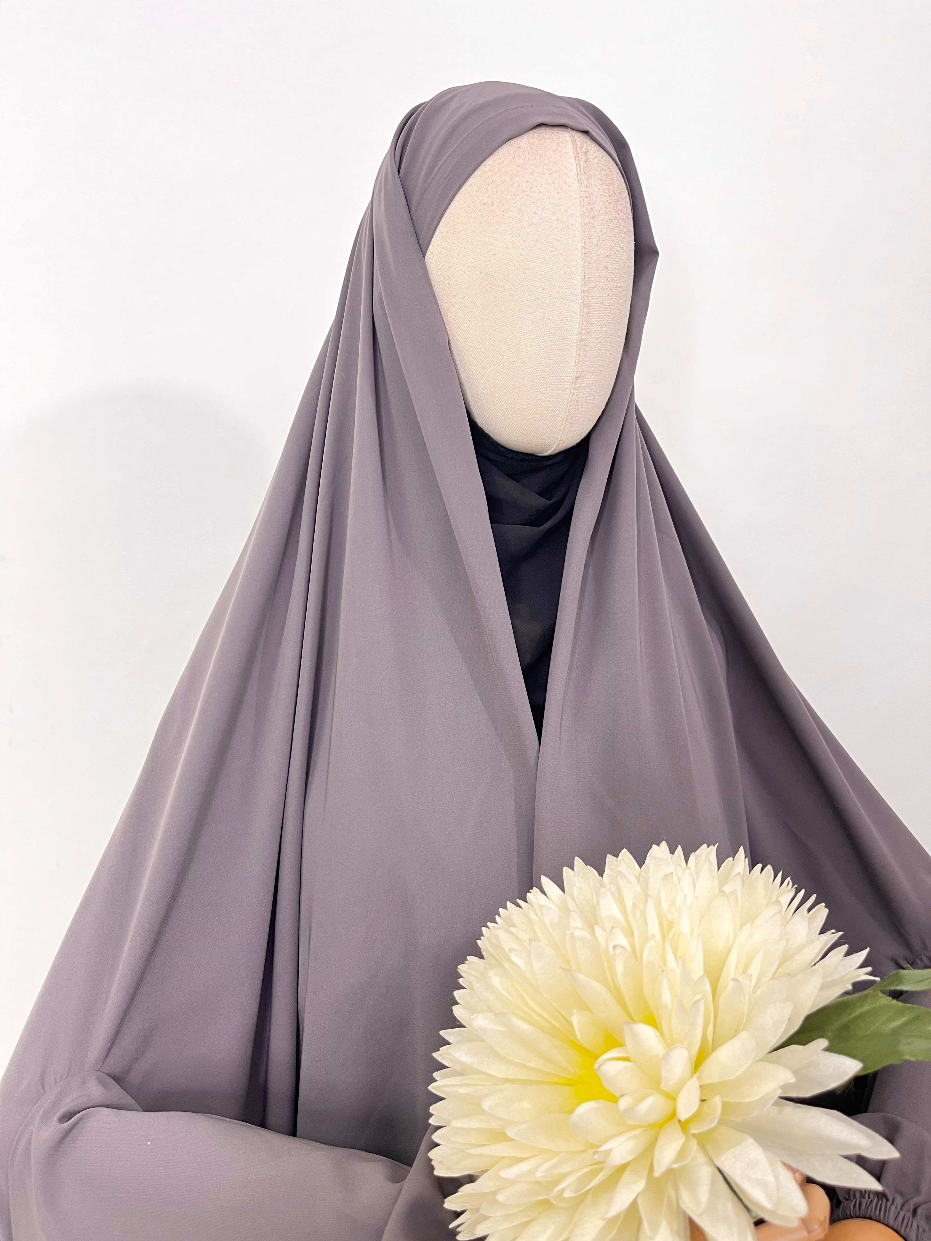 Lavender Irani Chadar With Sleeves