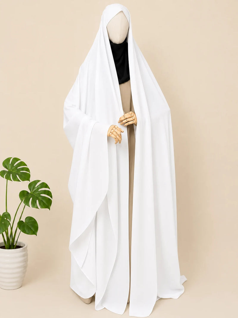 White Irani Chadar Without Sleeves