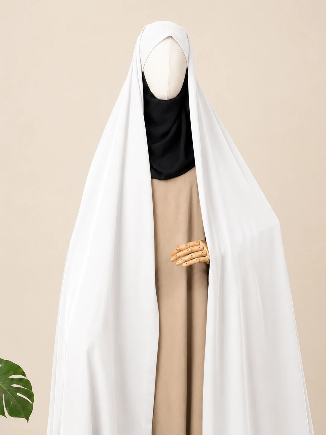 White Irani Chadar Without Sleeves