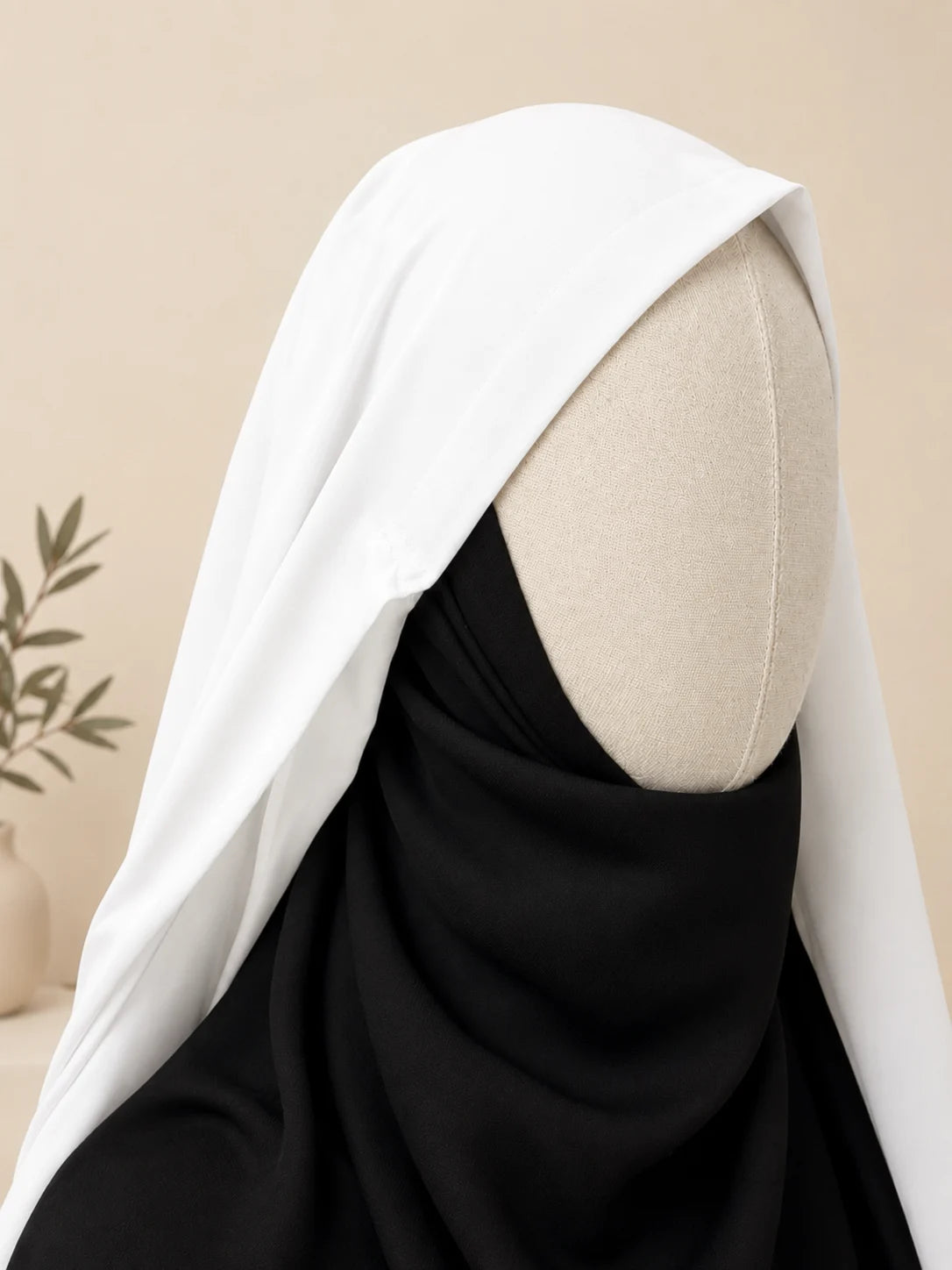 White Irani Chadar Without Sleeves