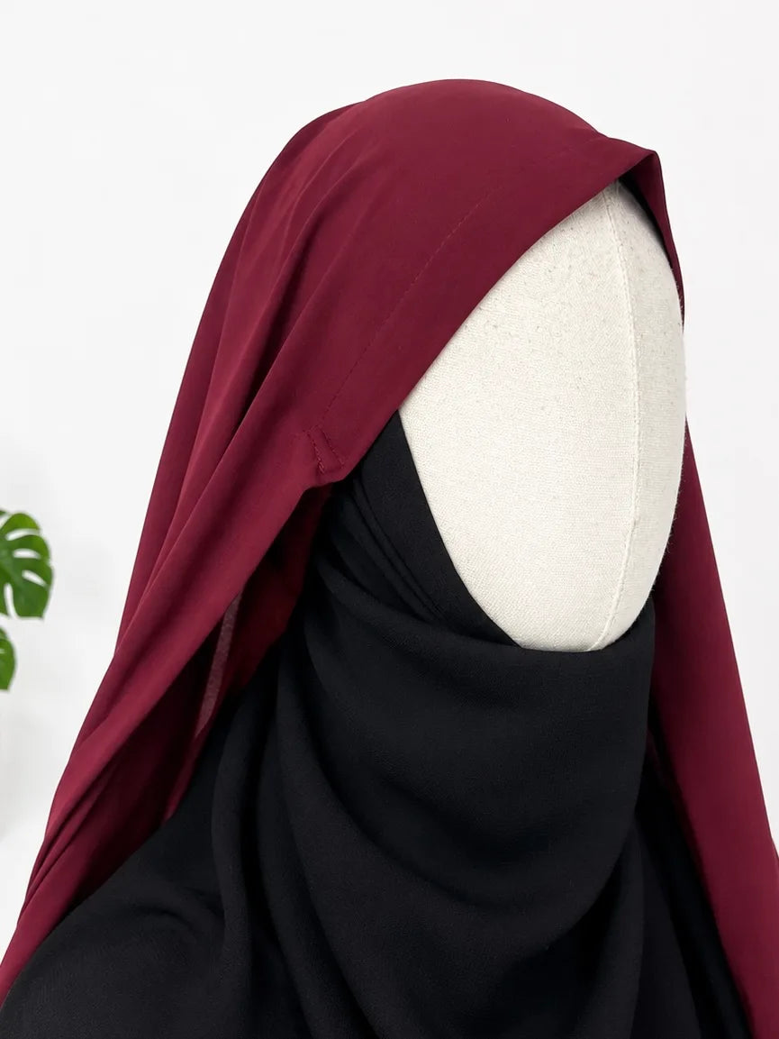 Maroon Irani Chadar Without Sleeves