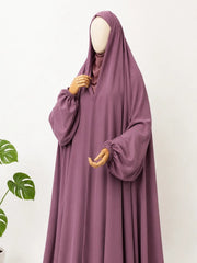 Dusty Mauve Irani Chadar With Sleeves