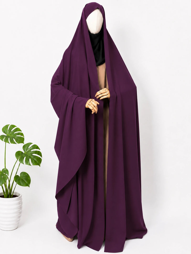Plum Irani Chadar Without Sleeves
