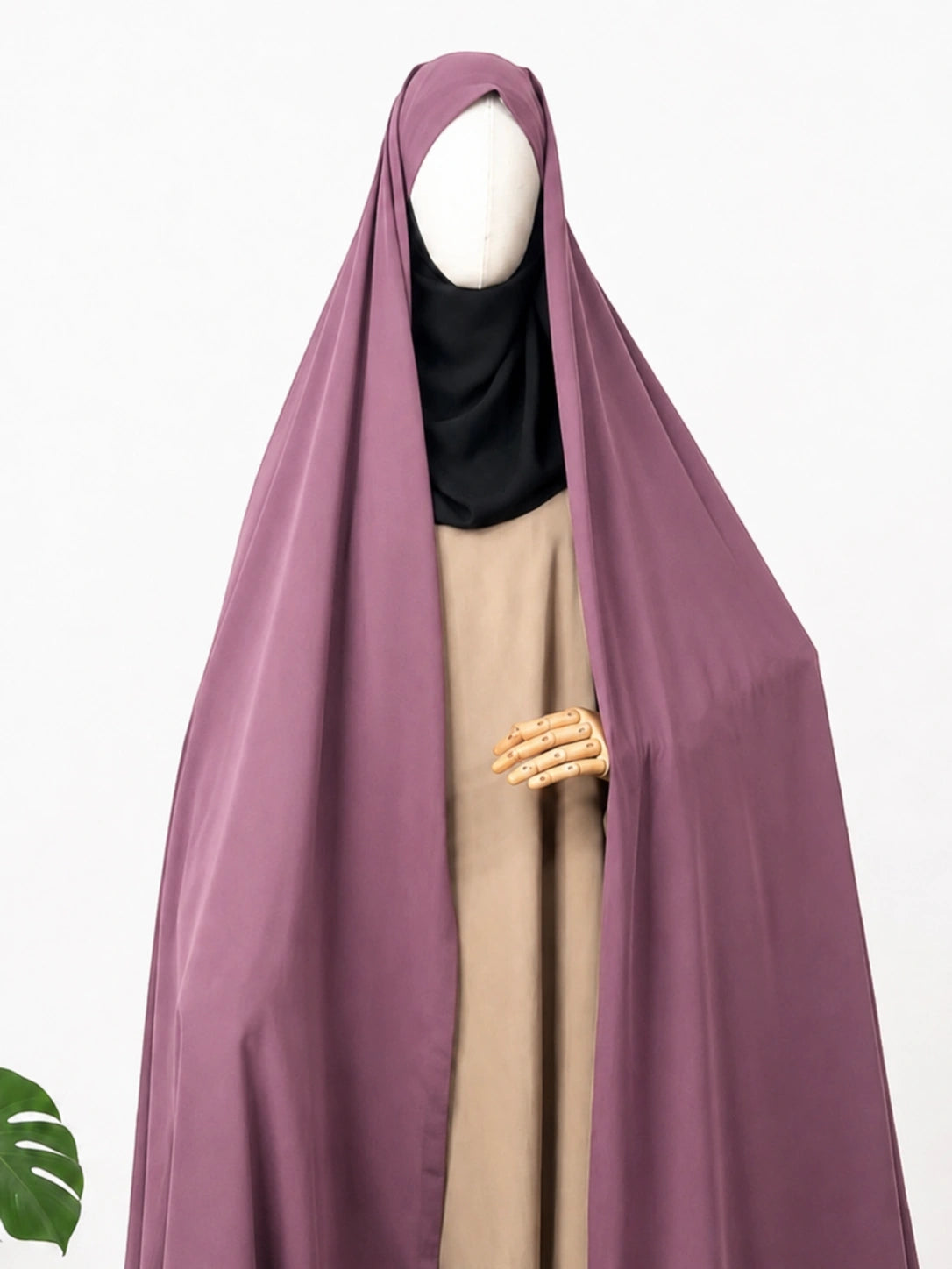 Dusty Mauve Irani Chadar Without Sleeves