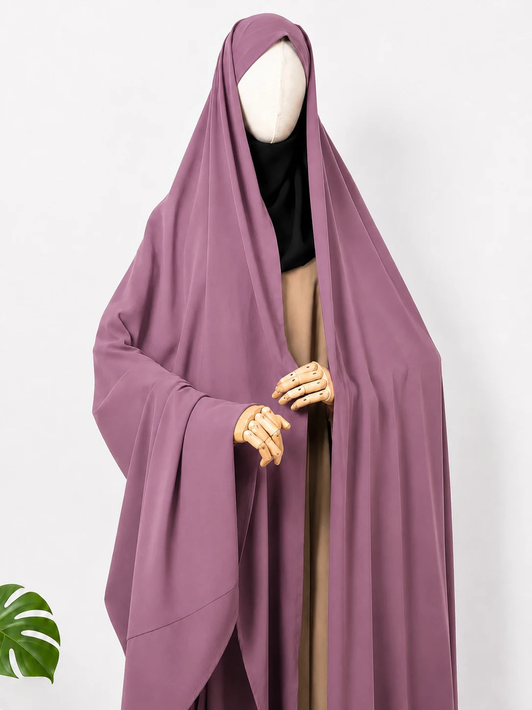 Dusty Mauve Irani Chadar Without Sleeves