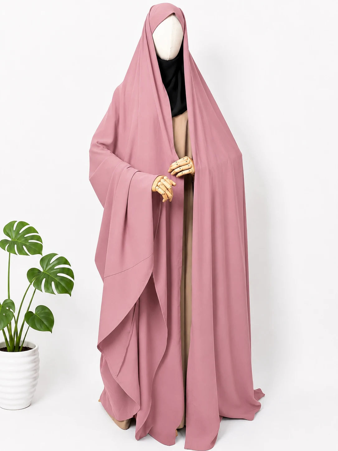 Pastel Pink Irani Chadar Without Sleeves